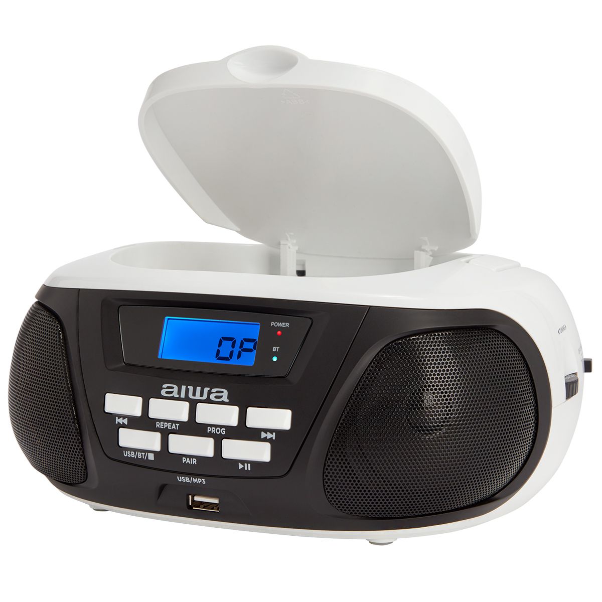 AIWA Mini Boomblaster FM - CD - Bluetooth - USB - Hvid