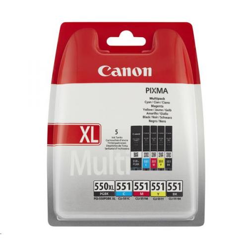 Canon Pixma 550XL & 551XL (Sort & Farve) - Multipakke
