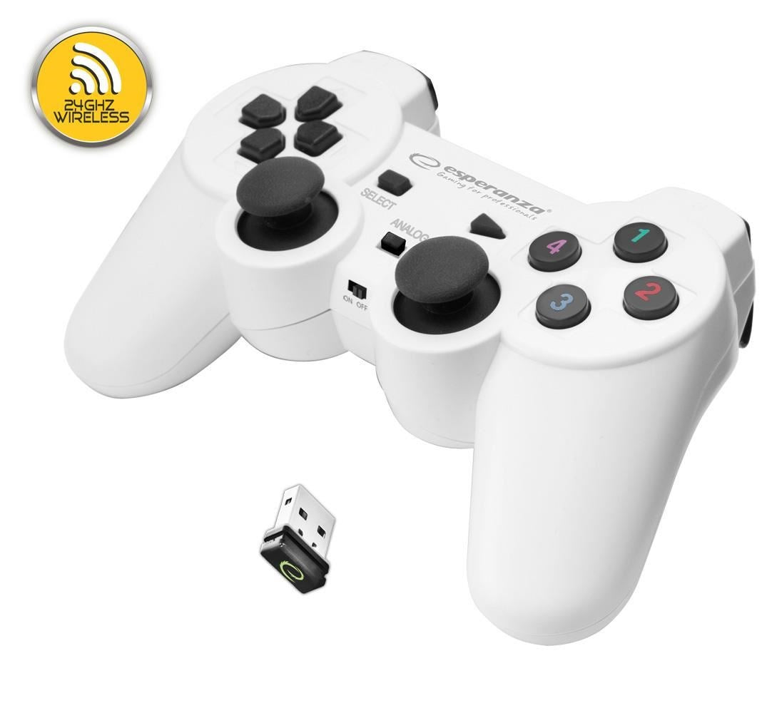 Esperanza Wireless GamePad PS3/PC USB Gladiator White - Gamepad - PC