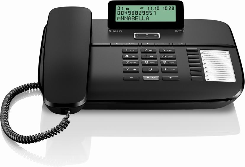 Gigaset DA710 - fastnet telefon med nummerviser. SORT