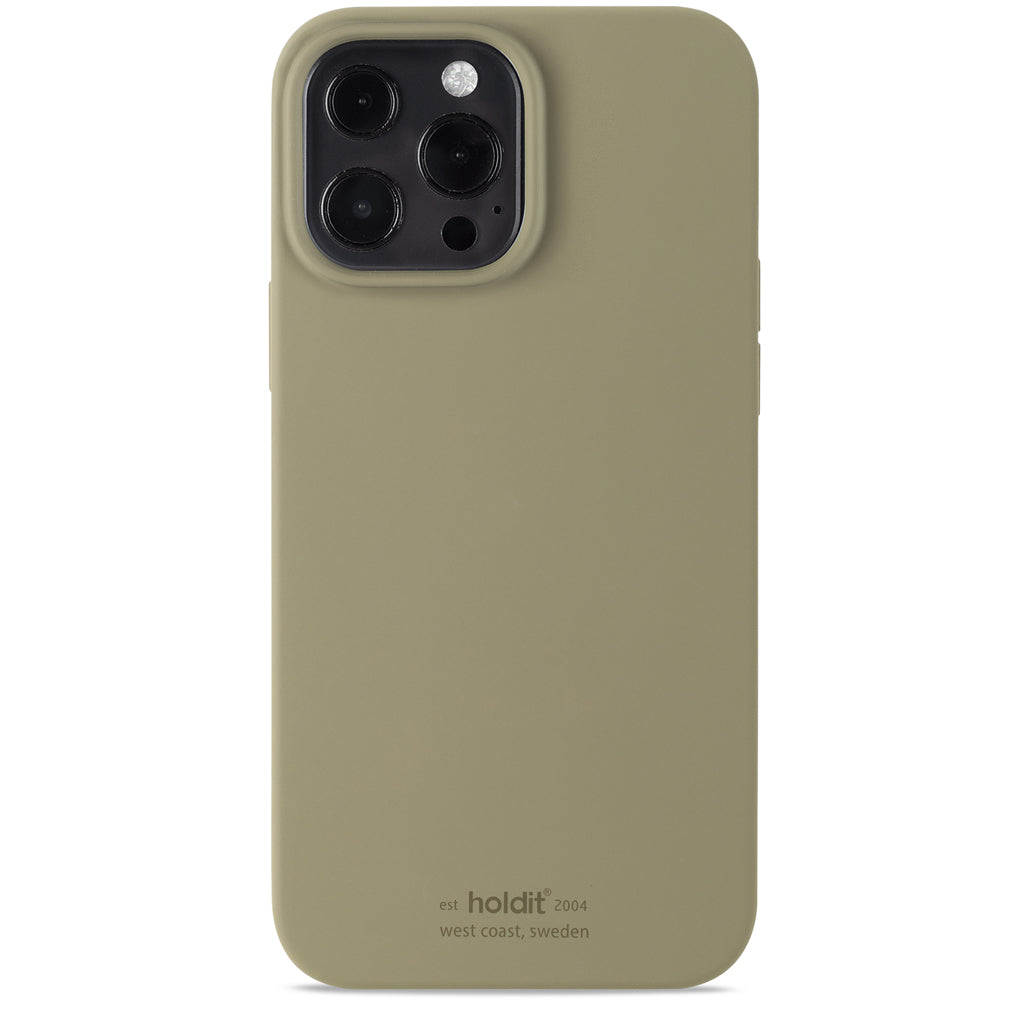 holdit Silicone Cover For iPhone 13 Pro Max - Khaki Grøn